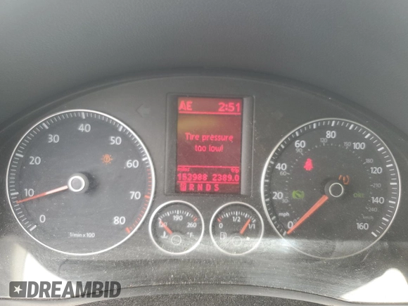 2008 Volkswagen Jetta SE with VIN 3VWRM71K38M022441, listed as a Copart auction lot 60139205 with 153,988 mi miles and Non repairable. Bid and sale history available at DreamBid. Image 9.