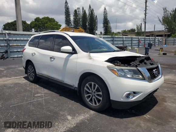 2014 Nissan Pathfinder SL with VIN 5N1AR2MN8EC640096, listed as a Copart auction lot 63631725 with Not provided miles and Salvage title. Bid and sale history available at DreamBid. Image 4.