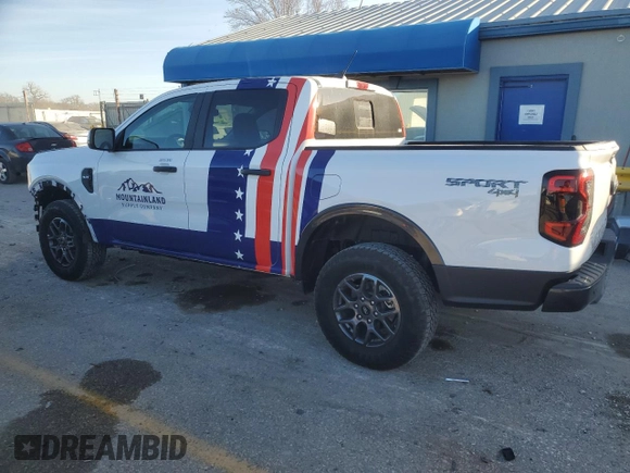2024 Ford Ranger XLT with VIN 1FTER4HH9RLE44406, listed as a Copart auction lot 86094294 with 4,590 mi miles and Clean Title. Bid and sale history available at carsss.com. Image 2.