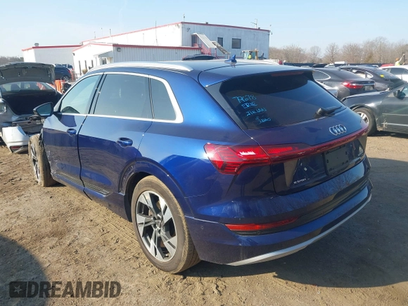 2021 Audi e-tron Premium Plus with VIN WA1LAAGE3MB028896, listed as a IAAI auction lot 41415811 with 39,770 mi miles and . Bid and sale history available at DreamBid. Image 3.