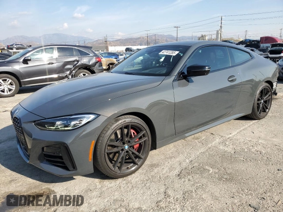 2021 BMW 4 Series M440i xDrive with VIN WBA13AR05MCF92780, listed as a Copart auction lot 42741285 with 41,751 mi miles and Salvage Title. Bid and sale history available at DreamBid. Image 1.