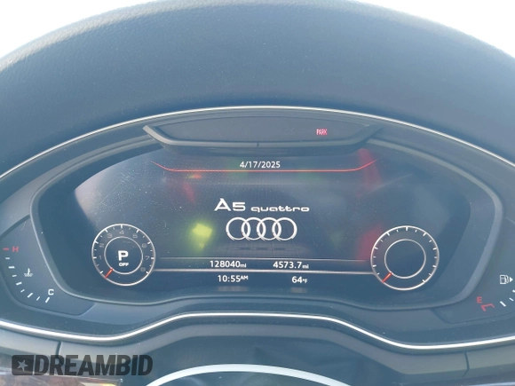 2018 Audi A5 Sportback Premium Plus with VIN WAUENCF53JA132769, listed as a IAAI auction lot 42037673 with 128,040 mi miles. Bid and sale history available at carsss.com. Image 15.
