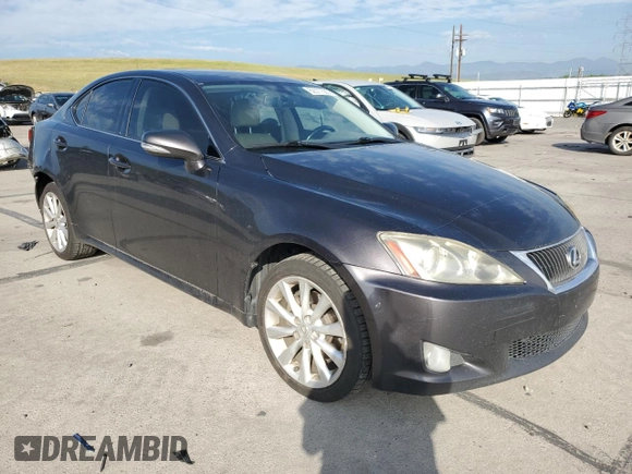 2010 Lexus IS 250 with VIN JTHCF5C29A5042532, listed as a Copart auction lot 62377585 with 204,755 mi miles and Salvage title. Bid and sale history available at DreamBid. Image 4.