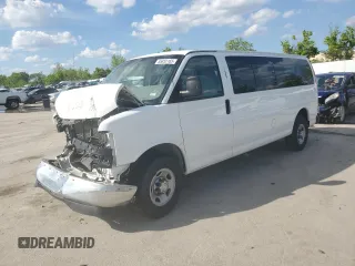 2017 Chevrolet Express Passenger LT z VIN 1GAZGPFGXH1278581, wystawiony jako Copart lot #55850165 z przebiegiem Nie podano mil oraz Szkoda całkowita • Salvage title. Historia ofert i sprzedaży dostępna na DreamBid. Obrazek 1.