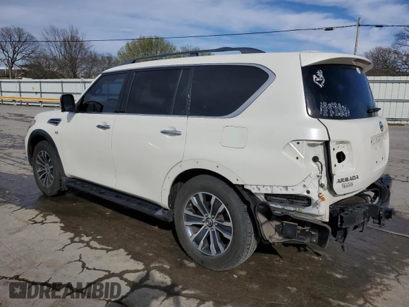 2020 Nissan Armada SL with VIN JN8AY2NC3L9618025, listed as a Copart auction lot 49819715 with 74,958 mi miles and Salvage Title. Bid and sale history available at carsss.com. Image 2.