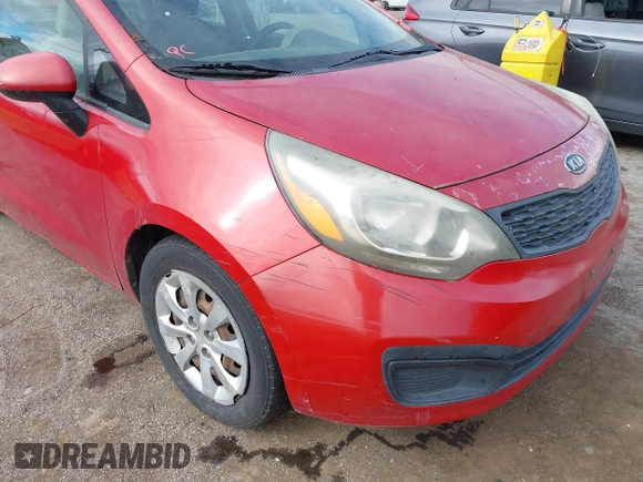2013 Kia Rio LX with VIN KNADM4A38D6110543, listed as a IAAI auction lot 42068435 with 163,523 mi miles. Bid and sale history available at carsss.com. Image 12.