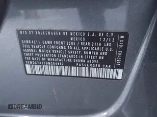 2013 Volkswagen Jetta SE z VIN 3VWDX7AJ3DM254962, wystawiony jako IAAI lot #41753707 z przebiegiem 125 225 mil mil oraz . Historia ofert i sprzedaży dostępna na DreamBid. Obrazek 9.