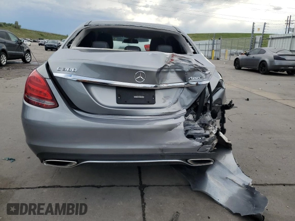 2015 Mercedes-Benz C 300 Luxury with VIN 55SWF4KB6FU013567, listed as a Copart auction lot 60647355 with 61,943 mi miles and Salvage title. Bid and sale history available at DreamBid. Image 6.