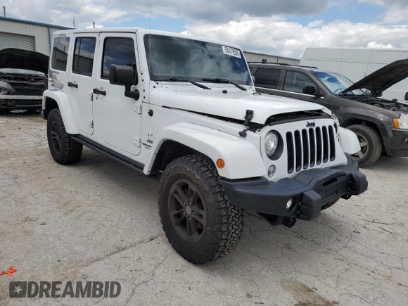 2017 Jeep Wrangler Unlimited Sahara with VIN 1C4BJWEG6HL612289, listed as a Copart auction lot 58479505 with 167,208 mi miles and Salvage title. Bid and sale history available at DreamBid. Image 4.