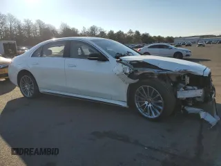 2022 Mercedes-Benz S-Class S 500 with VIN W1K6G6DB5NA166087, listed as a Copart auction lot 47003915 with 7,000 mi miles and Salvage Title. Bid and sale history available at carsss.com. Image 4.
