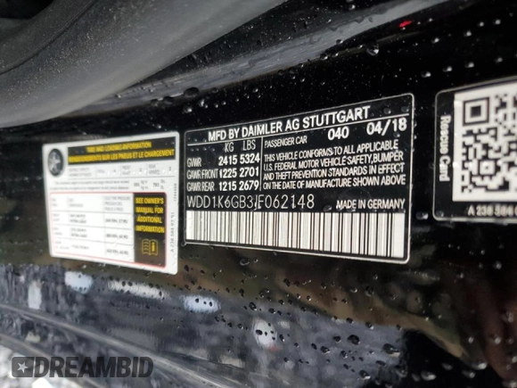 2018 Mercedes-Benz E-Class E 400 with VIN WDD1K6GB3JF062148, listed as a Copart auction lot 45142765 with 158,957 mi miles and Salvage Title. Bid and sale history available at carsss.com. Image 14.
