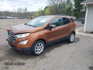 2018 Ford EcoSport SE with VIN MAJ3P1TEXJC229328, listed as a IAAI auction lot 42059911 with 27,531 mi miles. Bid and sale history available at carsss.com. Image 2.