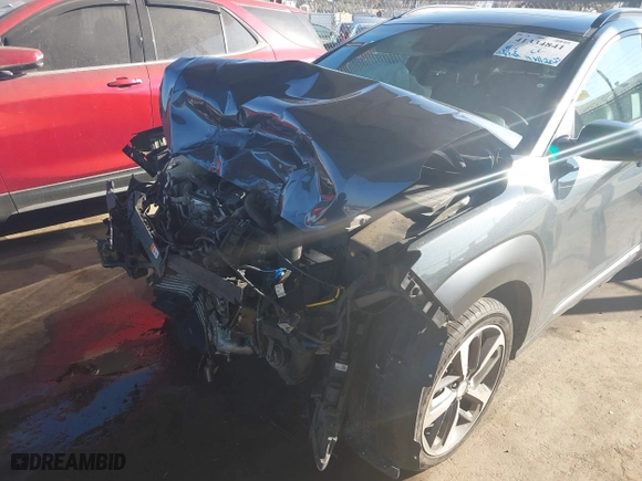 2021 Hyundai Kona Ultimate with VIN KM8K5CA58MU608994, listed as a IAAI auction lot 41334841 with 48,981 mi miles. Bid and sale history available at carsss.com. Image 6.