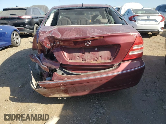 2002 Mercedes-Benz C 230/260/280/320 with VIN WDBRF64J02F197634, listed as a Copart auction lot 74818224 with 169,289 mi miles and Salvage Title. Bid and sale history available at DreamBid. Image 6.