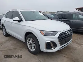 2023 Audi Q5 S line Premium with VIN WA1GAAFY6P2135734, listed as a IAAI auction lot 41547592 with 11,327 mi miles and . Bid and sale history available at DreamBid. Image 1.