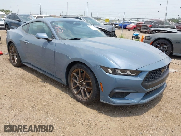 2024 Ford Mustang EcoBoost z VIN 1FA6P8TH1R5108414, wystawiony jako IAAI lot #42216812 z przebiegiem Nie podano mil oraz . Historia ofert i sprzedaży dostępna na DreamBid. Obrazek 1.
