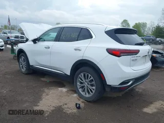 2022 Buick Envision Preferred with VIN LRBAZLR44ND126457, listed as a IAAI auction lot 42116322 with 21,450 mi miles and . Bid and sale history available at carsss.com. Image 3.