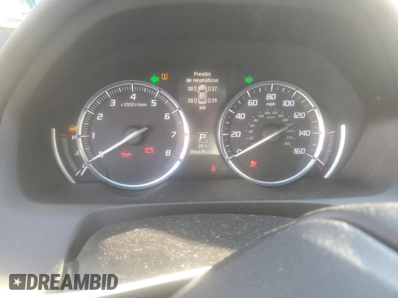2017 Acura TLX V6 w/Technology Pkg with VIN 19UUB2F51HA001045, listed as a Copart auction lot 42498985 with 99,695 mi miles and Salvage Title. Bid and sale history available at carsss.com. Image 9.