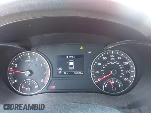 2019 Kia Optima LX with VIN 5XXGT4L32KG332395, listed as a IAAI auction lot 41606749 with 58,532 mi miles. Bid and sale history available at carsss.com. Image 7.