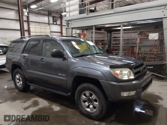 2004 Toyota 4Runner SR5 with VIN JTEBU14R940027713, listed as a IAAI auction lot 41740953 with 225,348 mi miles and . Bid and sale history available at DreamBid. Image 1.