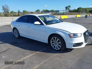 2014 Audi A4 Premium with VIN WAUAFAFL8EN012835, listed as a IAAI auction lot 41558062 with 105,674 mi miles. Bid and sale history available at carsss.com. Image 1.