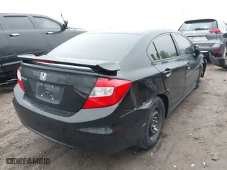 2012 Honda Civic Sdn LX with VIN 19XFB2F51CE070864, listed as a IAAI auction lot 41575487 with 184,281 mi miles. Bid and sale history available at carsss.com. Image 4.