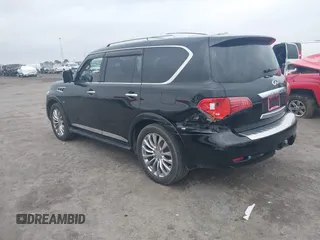 2016 Infiniti QX80 with VIN JN8AZ2NE7G9125856, listed as a IAAI auction lot 41480843 with 148,375 mi miles. Bid and sale history available at carsss.com. Image 3.