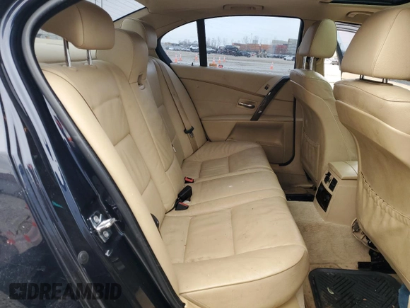 2006 BMW 5 Series 530i with VIN WBANE73586CM43086, listed as a Copart auction lot 48191405 with 201,870 mi miles and Salvage Title. Bid and sale history available at carsss.com. Image 10.