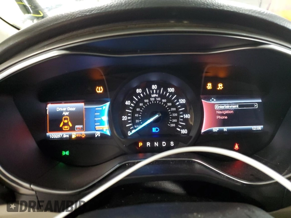 2017 Ford Fusion SE with VIN 3FA6P0HD5HR363618, listed as a Copart auction lot 50398225 with 103,257 mi miles and Salvage Title. Bid and sale history available at DreamBid. Image 9.