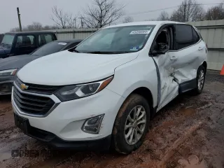 2019 Chevrolet Equinox LT z VIN 2GNAXUEV1K6228165, wystawiony jako Copart lot #45096004 z przebiegiem 81 592 mil mil oraz Szkoda całkowita • Salvage title. Historia ofert i sprzedaży dostępna na DreamBid. Obrazek 1.