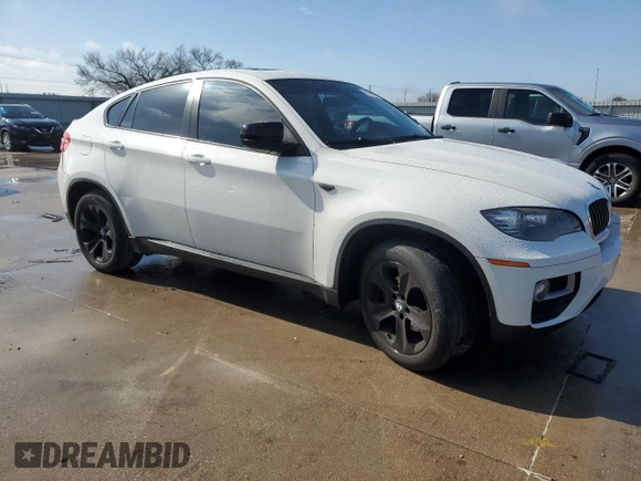 2014 BMW X6 xDrive35i with VIN 5UXFG2C57E0C44228, listed as a Copart auction lot 46574765 with 111,001 mi miles and Salvage Title. Bid and sale history available at carsss.com. Image 4.