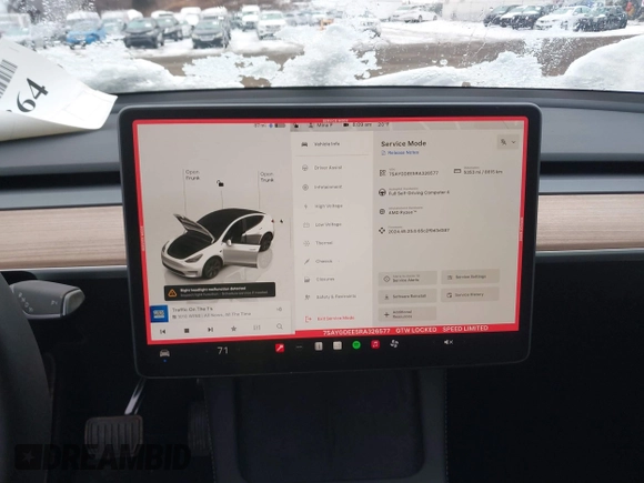 2024 Tesla Model Y Long Range z VIN 7SAYGDEE5RA326577, wystawiony jako IAAI lot #41531364 z przebiegiem 5353 mil mil oraz . Historia ofert i sprzedaży dostępna na DreamBid. Obrazek 18.