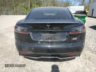 2021 Tesla Model S Plaid with VIN 5YJSA1E63MF451391, listed as a Copart auction lot 54821985 with 50,480 mi miles and Salvage title. Bid and sale history available at DreamBid. Image 6.