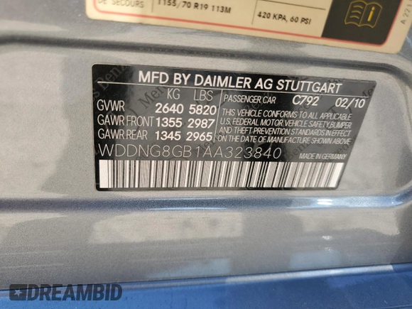 2010 Mercedes-Benz S 550 z VIN WDDNG8GB1AA323840, wystawiony jako Copart lot #44756815 z przebiegiem 138 034 mil mil oraz Szkoda całkowita • Salvage title. Historia ofert i sprzedaży dostępna na DreamBid. Obrazek 13.