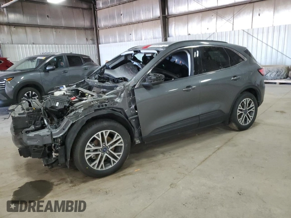 2021 Ford Escape SEL z VIN 1FMCU0H66MUB04206, wystawiony jako Copart lot #56638585 z przebiegiem Nie podano mil oraz Szkoda całkowita • Salvage title. Historia ofert i sprzedaży dostępna na DreamBid. Obrazek 1.