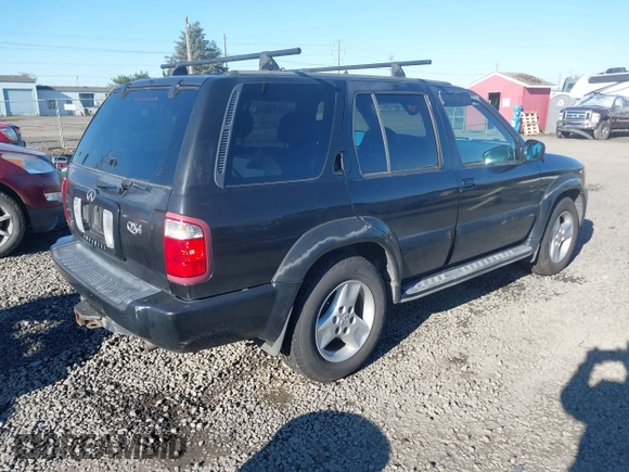 2001 Infiniti QX4 with VIN JNRDR09X21W203722, listed as a IAAI auction lot 41695963 with 123,735 mi miles and . Bid and sale history available at DreamBid. Image 4.