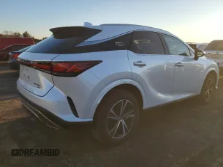 2025 Lexus RX 350 with VIN 2T2BAMCA4SC090873, listed as a Copart auction lot 43447535 with 9,454 mi miles and Salvage Title. Bid and sale history available at DreamBid. Image 3.