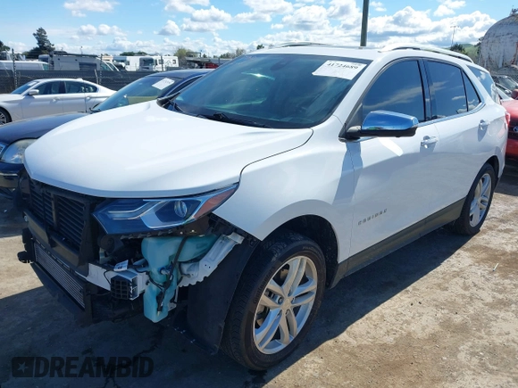 2019 Chevrolet Equinox Premier with VIN 3GNAXYEX3KS614290, listed as a IAAI auction lot 41724689 with 76,734 mi miles. Bid and sale history available at carsss.com. Image 2.