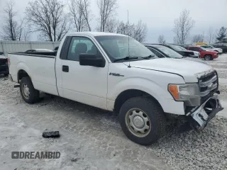 2014 Ford F-150 XL with VIN 1FTNF1CF1EKD84876, listed as a Copart auction lot 43912845 with 107,016 mi miles and Salvage title. Bid and sale history available at DreamBid. Image 4.