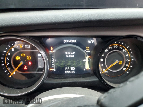 2021 Jeep Wrangler Unlimited Sport Altitude with VIN 1C4HJXDG5MW532637, listed as a Copart auction lot 45236365 with 39,214 mi miles and Salvage Title. Bid and sale history available at carsss.com. Image 9.