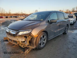 2019 Honda Odyssey Touring with VIN 5FNRL6H83KB085223, listed as a Copart auction lot 87628395 with 163,035 mi miles and Salvage Title. Bid and sale history available at carsss.com. Image 1.