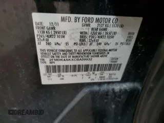 2012 Ford Edge Sport with VIN 2FMDK4AKXCBA59932, listed as a Copart auction lot 44307505 with 258,446 mi miles and Salvage Title. Bid and sale history available at carsss.com. Image 13.