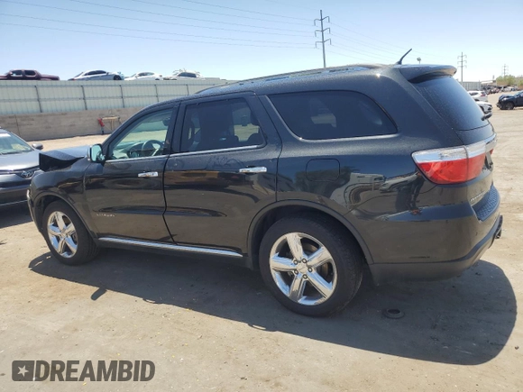 2013 Dodge Durango Citadel with VIN 1C4RDJEG4DC676544, listed as a Copart auction lot 57597015 with 135,776 mi miles and Salvage title. Bid and sale history available at DreamBid. Image 2.