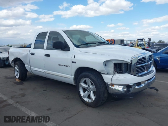2007 Dodge Ram 1500 SLT with VIN 1D7HA18297S123389, listed as a IAAI auction lot 42043432 with Not Provided miles. Bid and sale history available at carsss.com. Image 6.