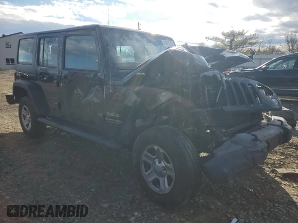2018 Jeep Wrangler JK Unlimited Sport S with VIN 1C4BJWDGXJL828251, listed as a Copart auction lot 43981225 with 0 mi miles and Salvage Title. Bid and sale history available at carsss.com. Image 4.