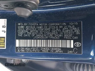 2015 Toyota Prius Four with VIN JTDKN3DUXF1996063, listed as a IAAI auction lot 41936697 with 103,180 mi miles. Bid and sale history available at carsss.com. Image 9.