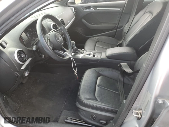 2017 Audi A3 Sedan Premium with VIN WAUB8GFF6H1073561, listed as a Copart auction lot 61051214 with 38,342 mi miles and Salvage Title. Bid and sale history available at carsss.com. Image 7.