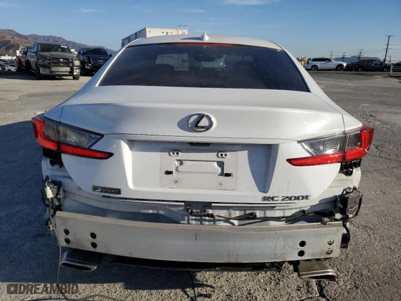 2016 Lexus RC 200t with VIN JTHHA5BC6G5003677, listed as a Copart auction lot 80714374 with 60,889 mi miles and Salvage Title. Bid and sale history available at carsss.com. Image 6.