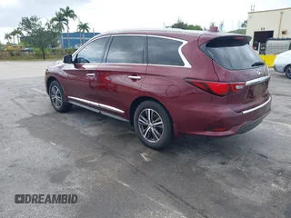 2019 Infiniti QX60 LUXE with VIN 5N1DL0MN3KC502044, listed as a IAAI auction lot 42130349 with 276,156 mi miles. Bid and sale history available at carsss.com. Image 3.