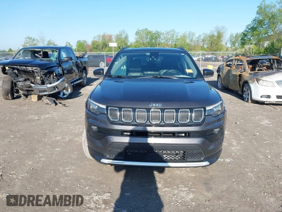 2022 Jeep Compass Limited with VIN 3C4NJDCB1NT153780, listed as a IAAI auction lot 42219869 with 121,000 mi miles and . Bid and sale history available at DreamBid. Image 12.